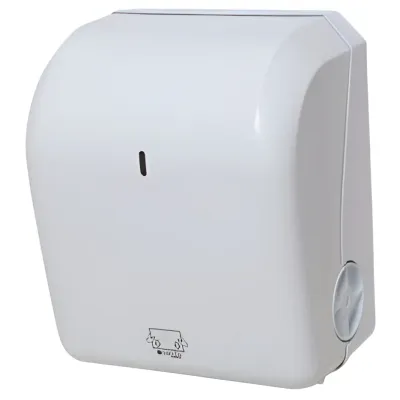 Dispenser ABS branco com bobina semi-automática