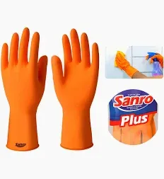 Luva de borracha laranja