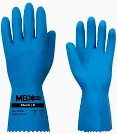 Luva latex anti alergica silver