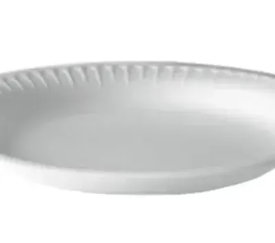 Prato de isopor para refeição