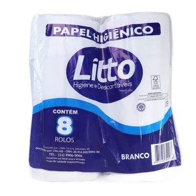 Papel higiênico rolao Litto